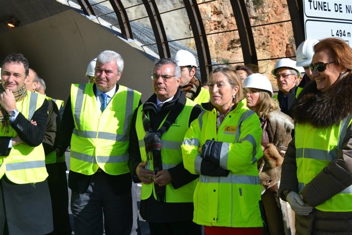 Pastor visita las obras del tramo Nueno-Congosto del Isuela de la A-23