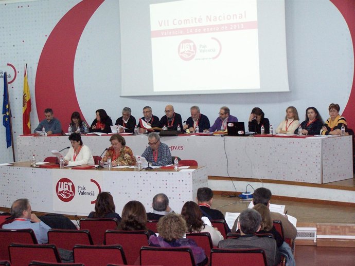 Reunión del VII Comité Nacional Ordinario de UGT-PV, en Valencia.