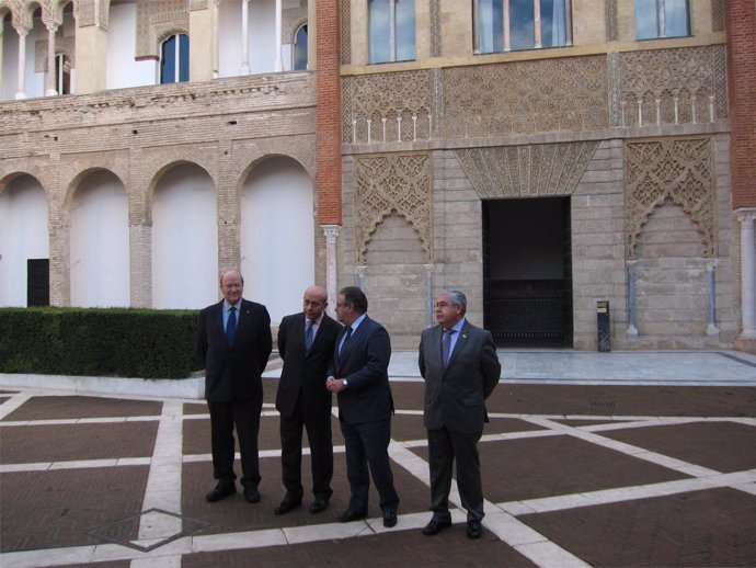 Wert y Zoido, antes de la recepción del Mundial de Balonmano