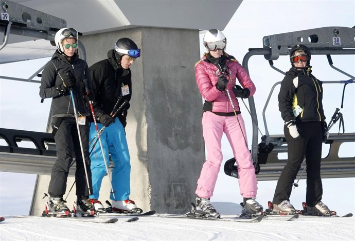 La familia Prat en Baqueira