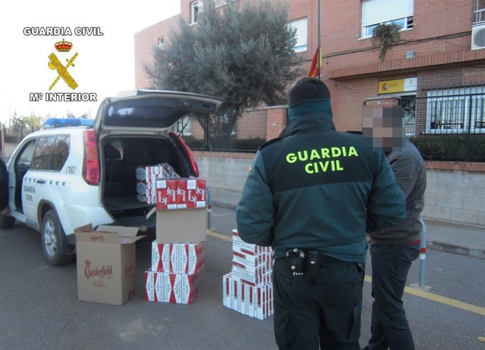 La Guardia Civil aprehende 4.000 cajetillas de tabaco de contrabando