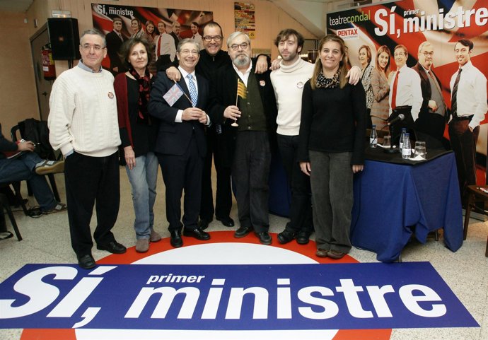 Abel Folk, Joan Pera, Carles Canut, 'Sí, primer ministre' al Teatre Condal