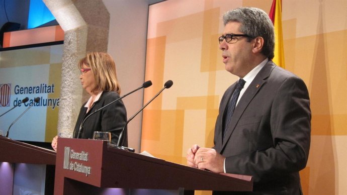 Irene Rigau y Francesc Homs, tras el Consell Executiu