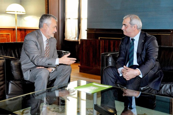 José Antonio Griñán y Antonio Jesús Ruiz en San Telmo 