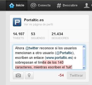 Nueva caracterísitca Twitter