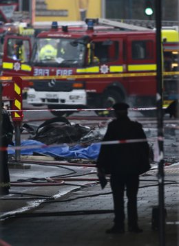 Accidente de un helicóptero en el centro de Londres
