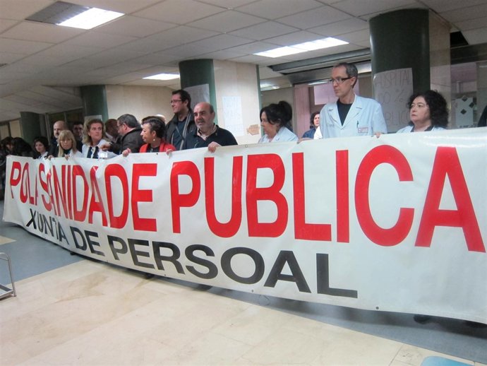 Vigo Foto Encierro Sanidade hospital de Vigo Chuvi