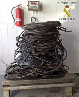 Material incautado por la Guardia Civil