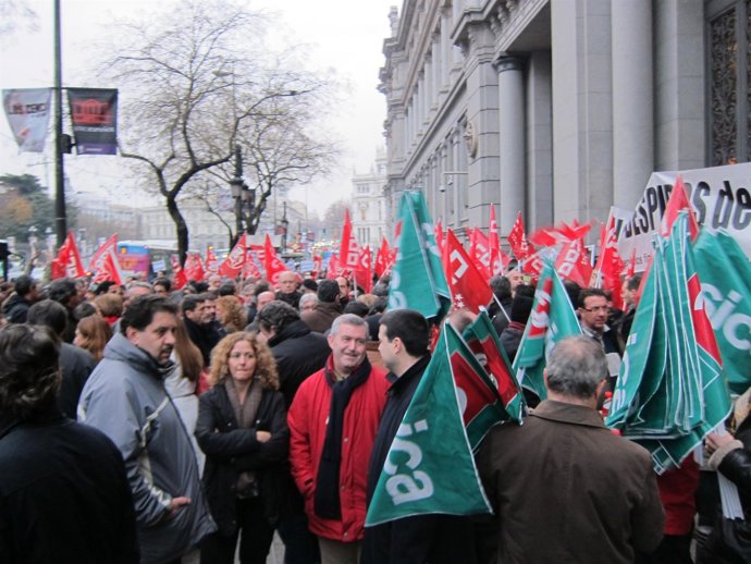 Trabajadores de Bankia protestan contra el ERE