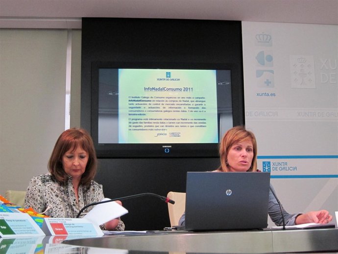 La Gerente Del IGC, María Jesús Muñoz, Y La Dir. Xeral De Consumo, Nava Castro,
