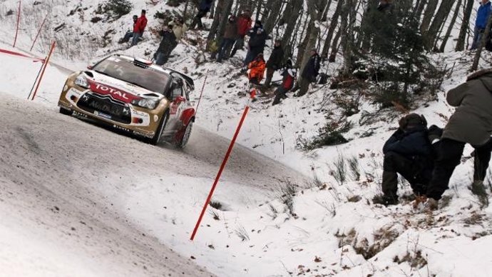 El francés Sebastien Loeb en el Rally de Montecarlo