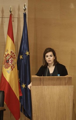 La vicepresidenta del Gobierno, Soraya Sáenz de Santamaría