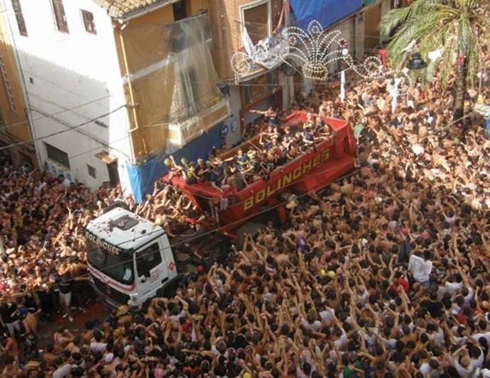 Imagen de archivo de la Tomatina de Buñol