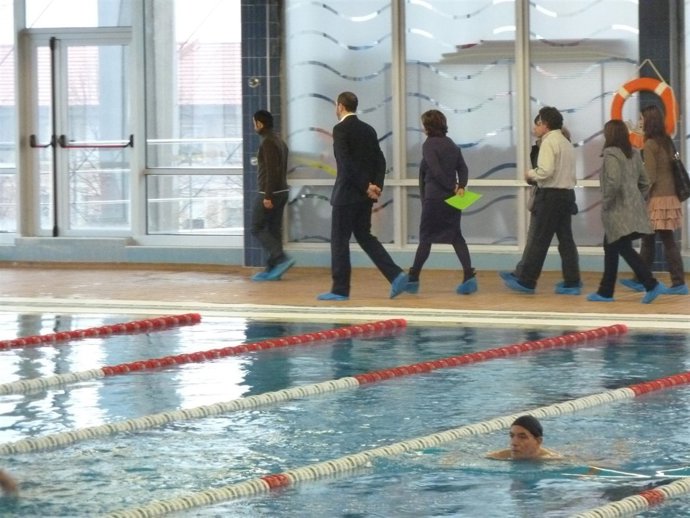 Visita a las piscinas