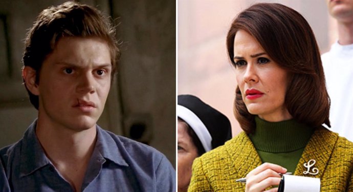 Montaje de Evan Peters y Sarah Paulson en 'American Horror Story'