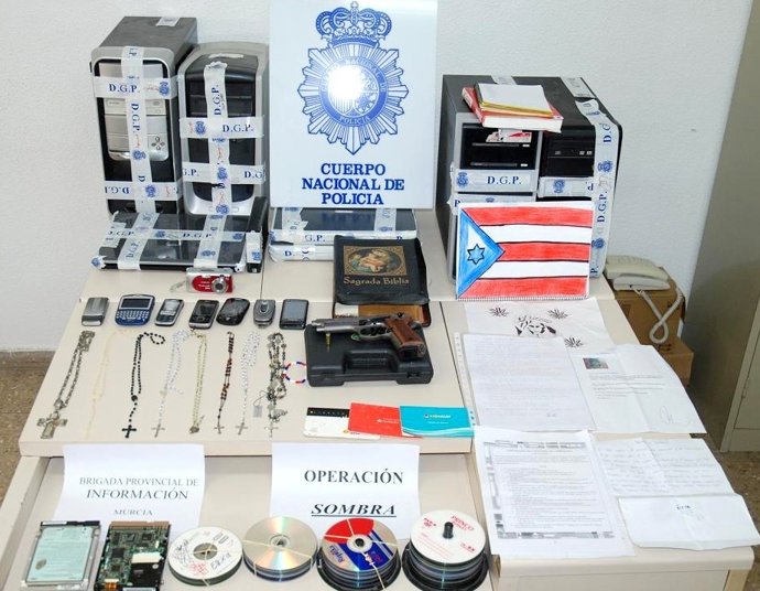 Efectos Intervenidos En Una De Las Operaciones De Latin Kings En Murcia