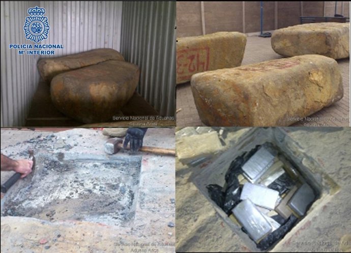 Droga escondida en granito