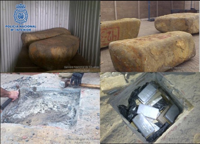 Droga escondida en granito