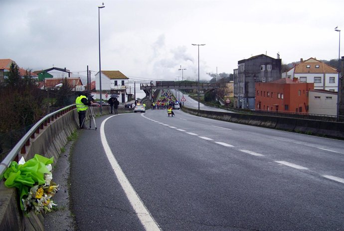 Fotos homenaje ciclistas