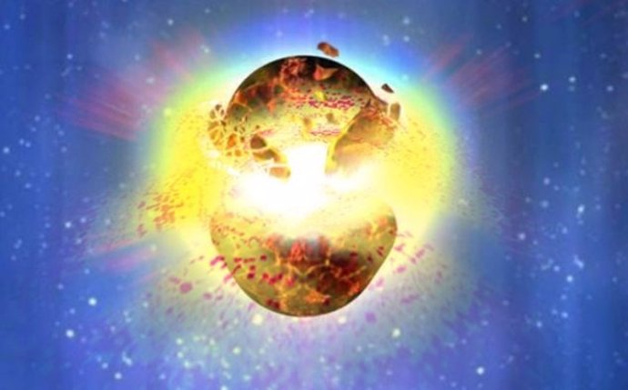 Explosión de una estrella de neutrones