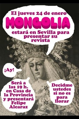 Cartel de la presentación de la revista 'Mongolia'