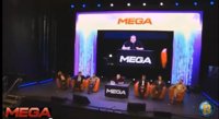 La presentación de Mega fue interrumpida por una recreación de la redada del FBI