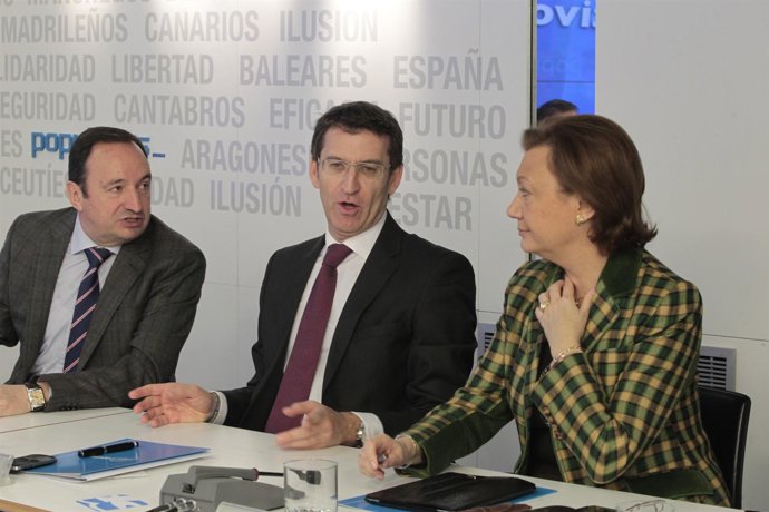 Rudi y Feijóo en el Comité Ejecutivo Nacional del PP