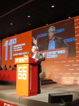 Fernández Toxo, hoy en Sevilla