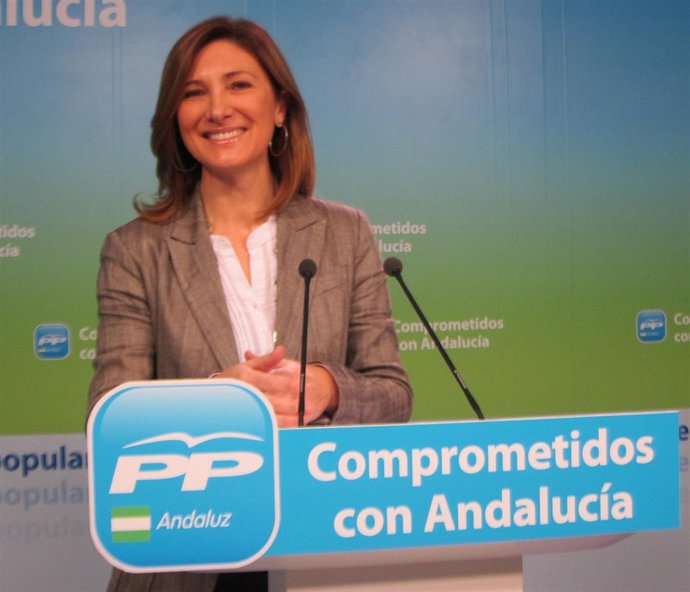 La vicesecretaria de Medio Ambiente del PP-A, Alicia Martínez, hoy en la sede