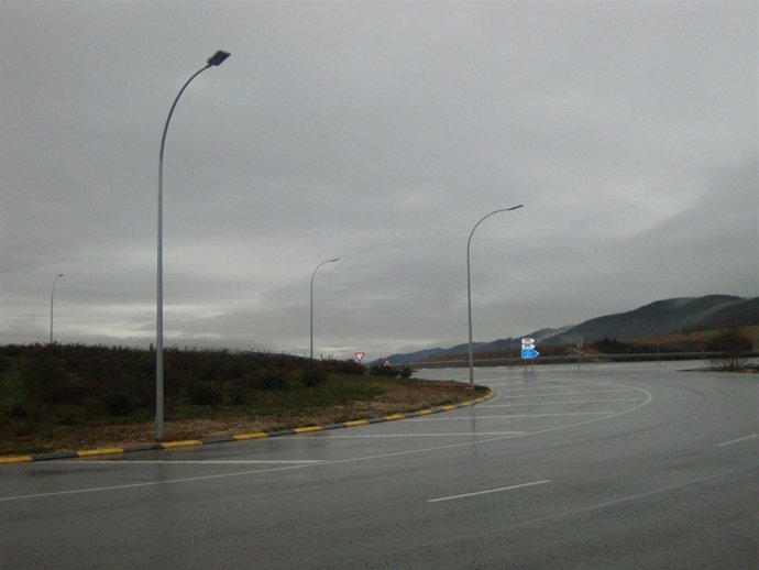 Imagen de la nueva iluminación de la rotonda.