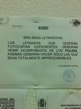 Juzgado pide folio a los letrados en Huelva.
