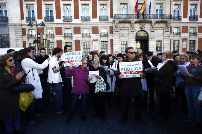 Manifestación de médicos en Sanidad