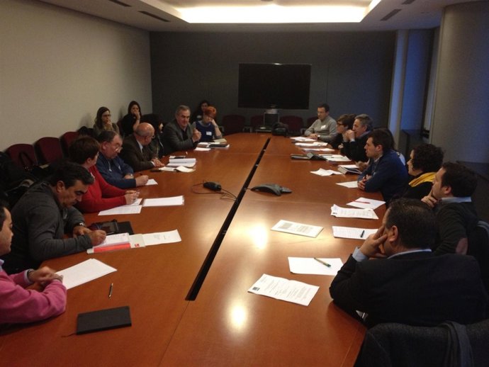 La delegación socialista al completo con Iratxe García Pérez y Capoulas