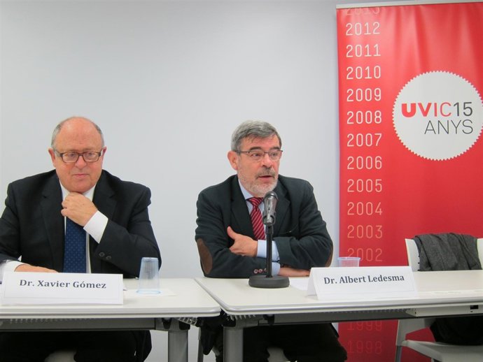 Xavier Gómez-Batiste (UVic) y Albert Ledesma (Salud)