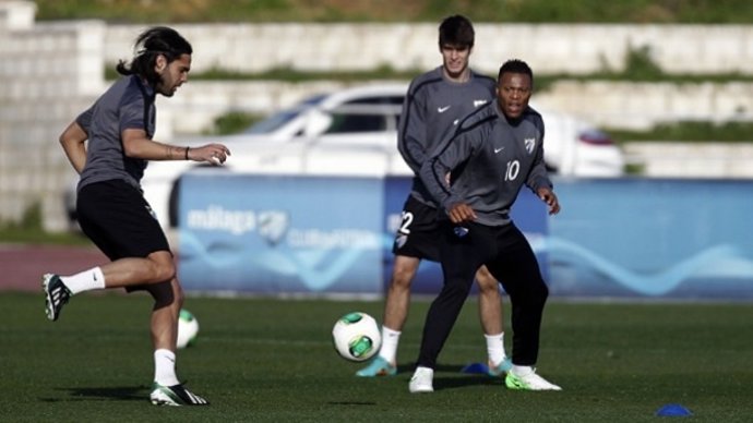 Entrenamiento del Málaga CF