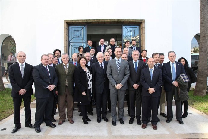 Bauzá y la delegación balear en Casablanca
