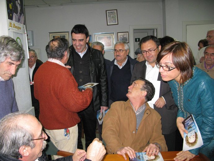 Jimenez, Herdia y Gámez en el Centro de Mayores de Miraflores en Málaga