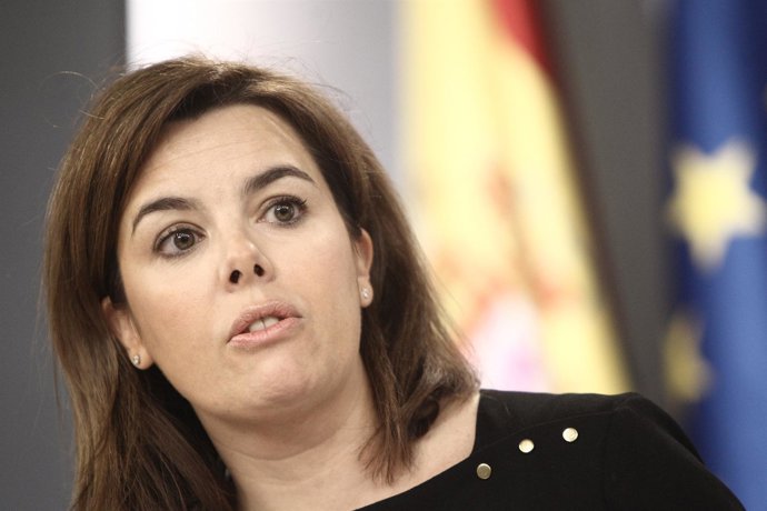 Soraya Sáenz de Santamaría en el Consejo de Ministros