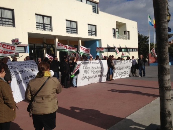 Protesta de los trabajadores de Summa Hoteles en Torremolinos