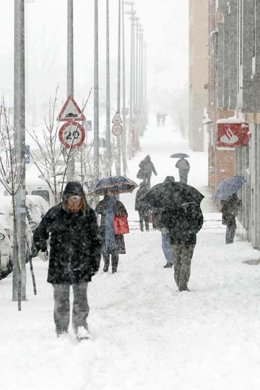 Temporal de nieve en Madrid