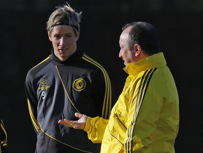Fernando Torres y Rafa Benítez
