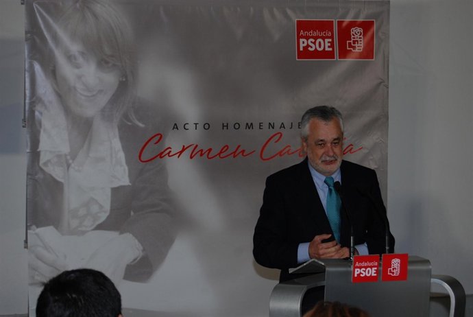 José Antonio Griñán, hoy en el homenaje a Carmen Calleja