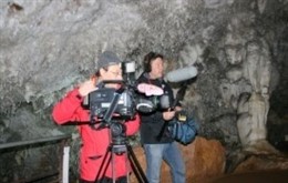 El equipo de la televisión belga en Cantabria