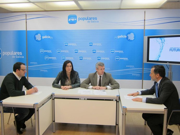 Alfonso Rueda, Paula Prado y Agustín Hernández, PPdeG