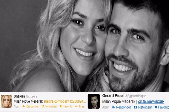 Shakira y Piqué, felices con el nacimiento de Milan