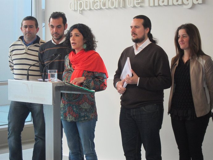 Toni Morillas y el grupo de Iu en la Diputación