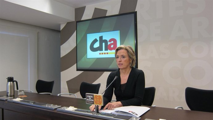La portavoz de Chunta Aragonesista (CHA) en las Cortes de Aragón, Nieves Ibeas.