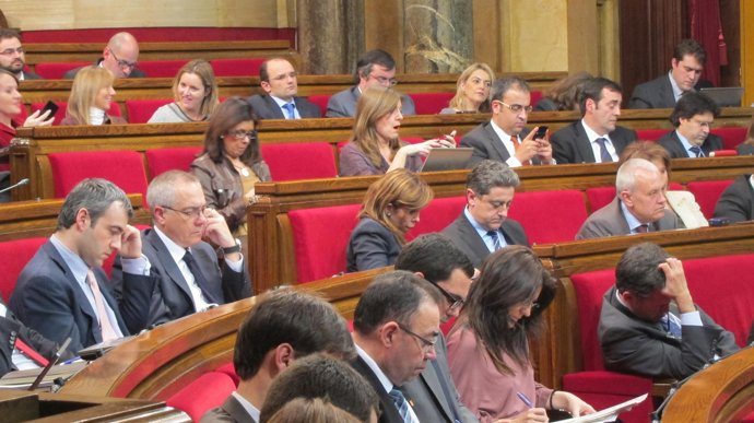 M.Lucena, P.Navarro (PSC), A.Sánchez Camacho, E.Millo (PP) 