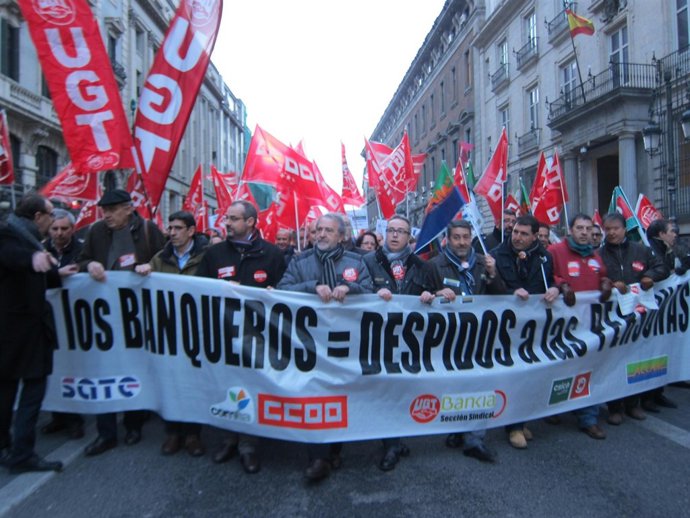 Manifestación sector financiero