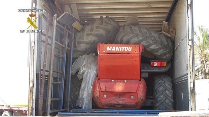 Maquinaria robada recuperada